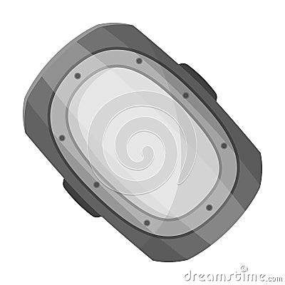 Knee pad.Paintball single icon in monochrome style vector symbol stock illustration web. Vector Illustration