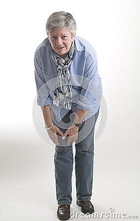 Knee pain Stock Photo