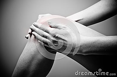 Knee pain Stock Photo