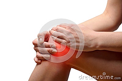 Knee pain Stock Photo