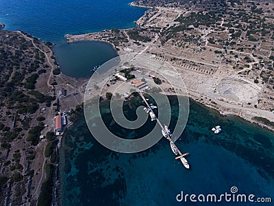 Knidos, Turkey aerial view Stock Photo
