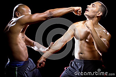 Knife Attack Self Defense Stock Photo