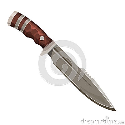 Knife blade dagger, pocketknife or csgo dirk sword Vector Illustration