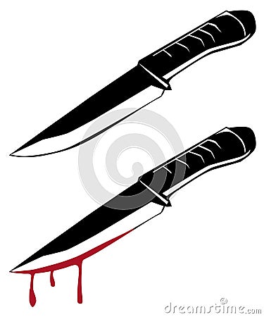 Knife in the blood Vector Illustration