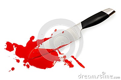 Knife and blood Stock Photo