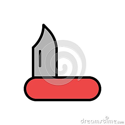 Knife, camping icon. Simple color with outline vector elements of camping icons for ui and ux, website or mobile application Stock Photo