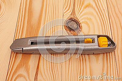 The knife is construction. Stock photo iron mounting knife Stock Photo