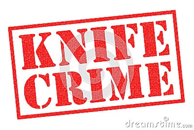 KNIFE CRIME Rubber Stamp Stock Photo