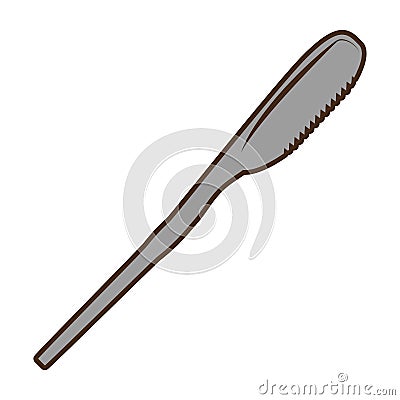 Knife cutlery silver utensil Vector Illustration