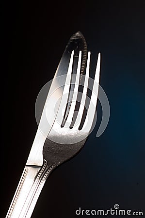 Knife and Fork Stock Photo