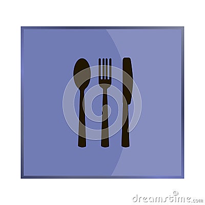 Knife, fork, spoon. Table setting. Vector Illustration