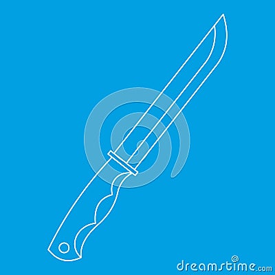 Knife icon, outline style Vector Illustration