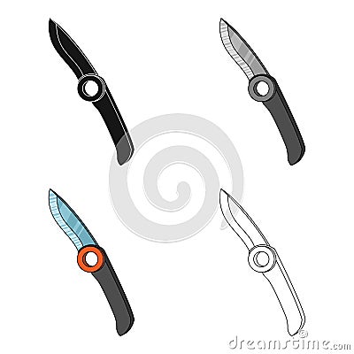 Knife for the rope.Mountaineering single icon in cartoon style vector symbol stock illustration web. Vector Illustration