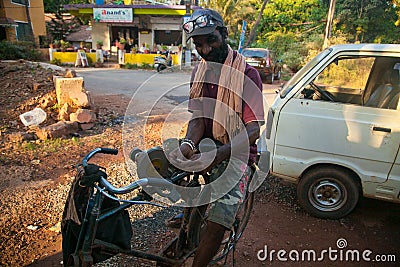 Knife sharpening Editorial Stock Photo