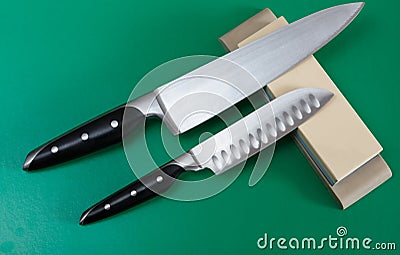 Knife sharpening Stock Photo