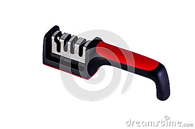 Knife sharpening tool on white background Stock Photo