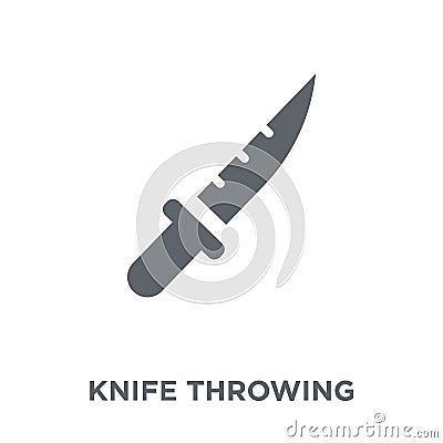 Knife Throwing icon from Circus collection. Vector Illustration
