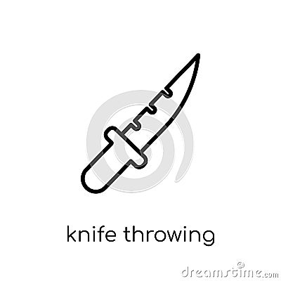 Knife Throwing icon from Circus collection. Vector Illustration