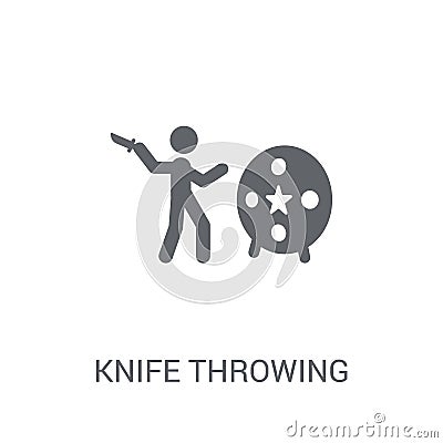 Knife Throwing icon. Trendy Knife Throwing logo concept on white Vector Illustration