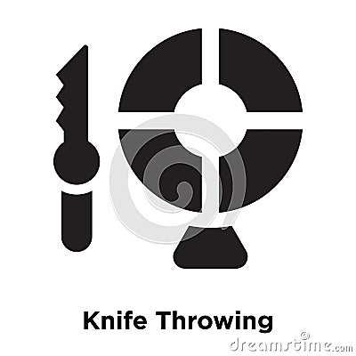 Knife Throwing icon vector isolated on white background, logo co Vector Illustration