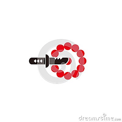 knife throwing target simple symbol icon vector Vector Illustration