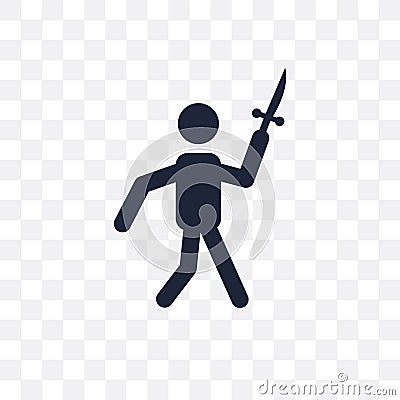 Knife Throwing transparent icon. Knife Throwing symbol design fr Vector Illustration