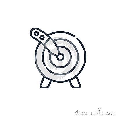 Knife Throwing vector icon isolated on white background. Outline, thin line Knife Throwing icon for website design and mobile, app Vector Illustration