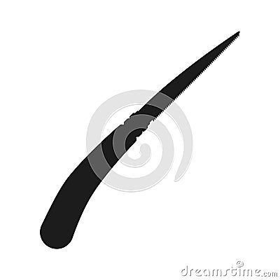 Knife Vector black icon on white background. Vector Illustration