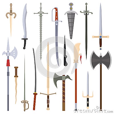 Knifes iron weapon collection. Stock Photo