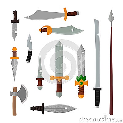 Knifes weapon vector illustration. Vector Illustration