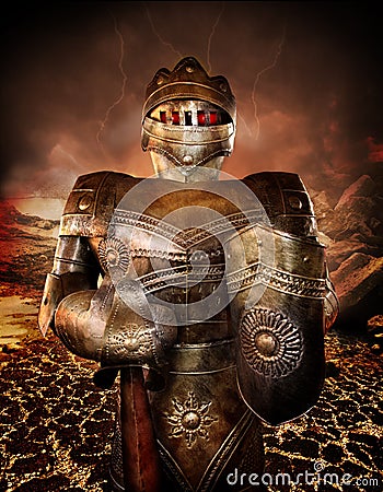 Knight in armor Stock Photo