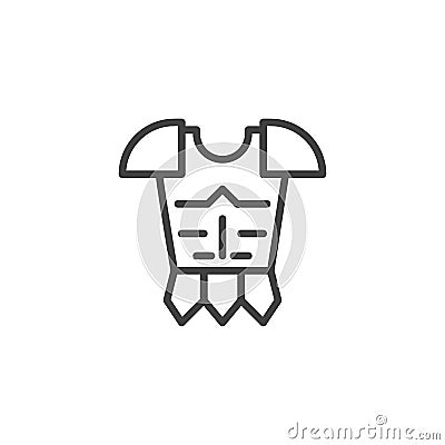 Knight armour outline icon Vector Illustration