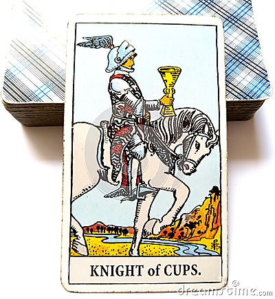 Knight of Cups Tarot Card Stock Photo