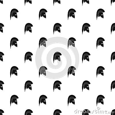 Knight helmet pattern, simple style Vector Illustration