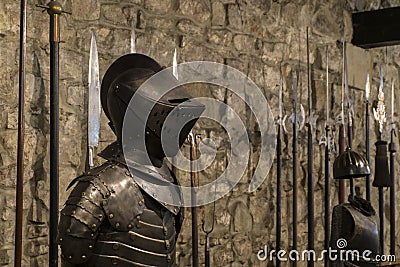 Knights armor of a Hungarian warrior Stock Photo