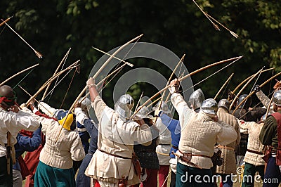 Knights and Arrows Stock Photo