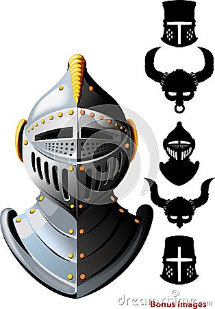 Knights helmet Vector Illustration