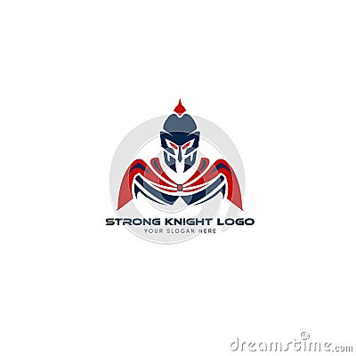 Knights logo superhero with spartan logo Vector Illustration