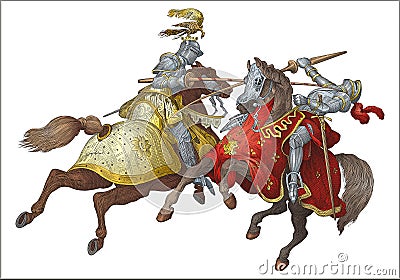Knights tournament Vector Illustration