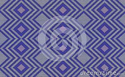 Purple and White Embroidery Pattern, Knitted Crochet Background, Vector Fabric Element for digital print, Textile Style abstract Vector Illustration