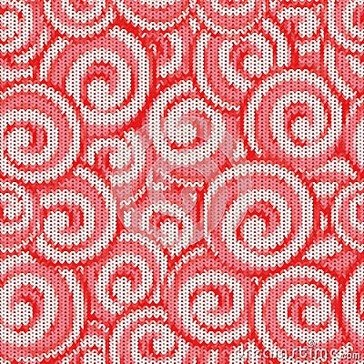 Knitted candy lollipops seamless pattern Vector Illustration