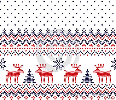 Knitted Christmas and New Year pattern Editorial Stock Photo