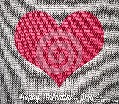 Knitted heart Stock Photo