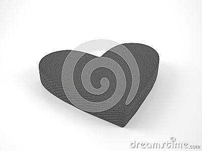 Knitted heart symbol Cartoon Illustration