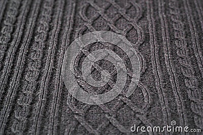 Knitted natural wool texture background Stock Photo