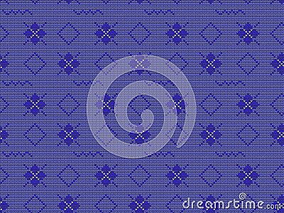 Knitted ornament, abstract pattern for winter clothes Stock Photo