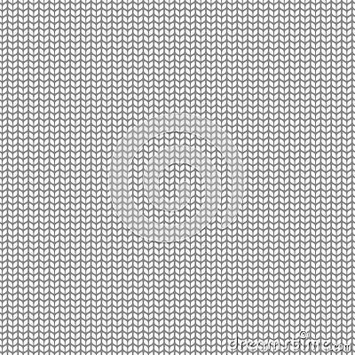 Knitted pattern. Seamless white sweater or scarf texture, cartoon handmade wool carpet texture. Vector knitted seamless Vector Illustration