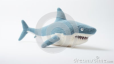 Knitted Shark Toy With Playful Expressions In Petrina Hicks Style Stock Photo