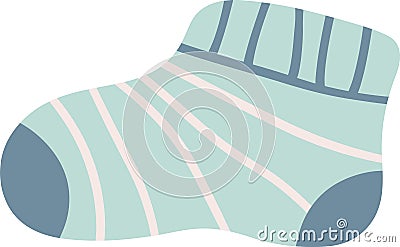 Knitted Sock Clothes Vector Illustration