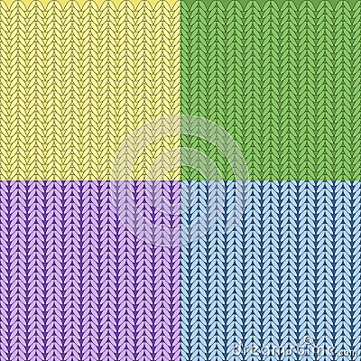 Knitted texture vector seamless. Carpet stockinet ornament. Norwegian style seamless knitted pattern. Abstract xmas Vector Illustration